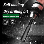 Demonstration of drilling into ceramic tile using the diamond bit