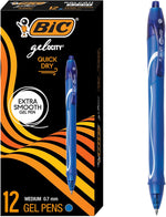 BIC Gelocity quick dry blue gel pens front view packaging