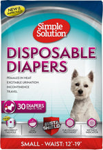 Simple Solution Disposable Dog Diapers, Female Dog Diapers, Puppy Potty Training, Incontinence and Heat Cycle Protection, Large Diapers for Dogs, 18-27 Inch Waist, 30 Count - Image 14