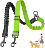 Double Leash for Two Dogs, 2-in-1 No Tangle Design with Bungee Shock Absorber & Adjustable Strap for Walking, Running, Training (Purple) - Image 9