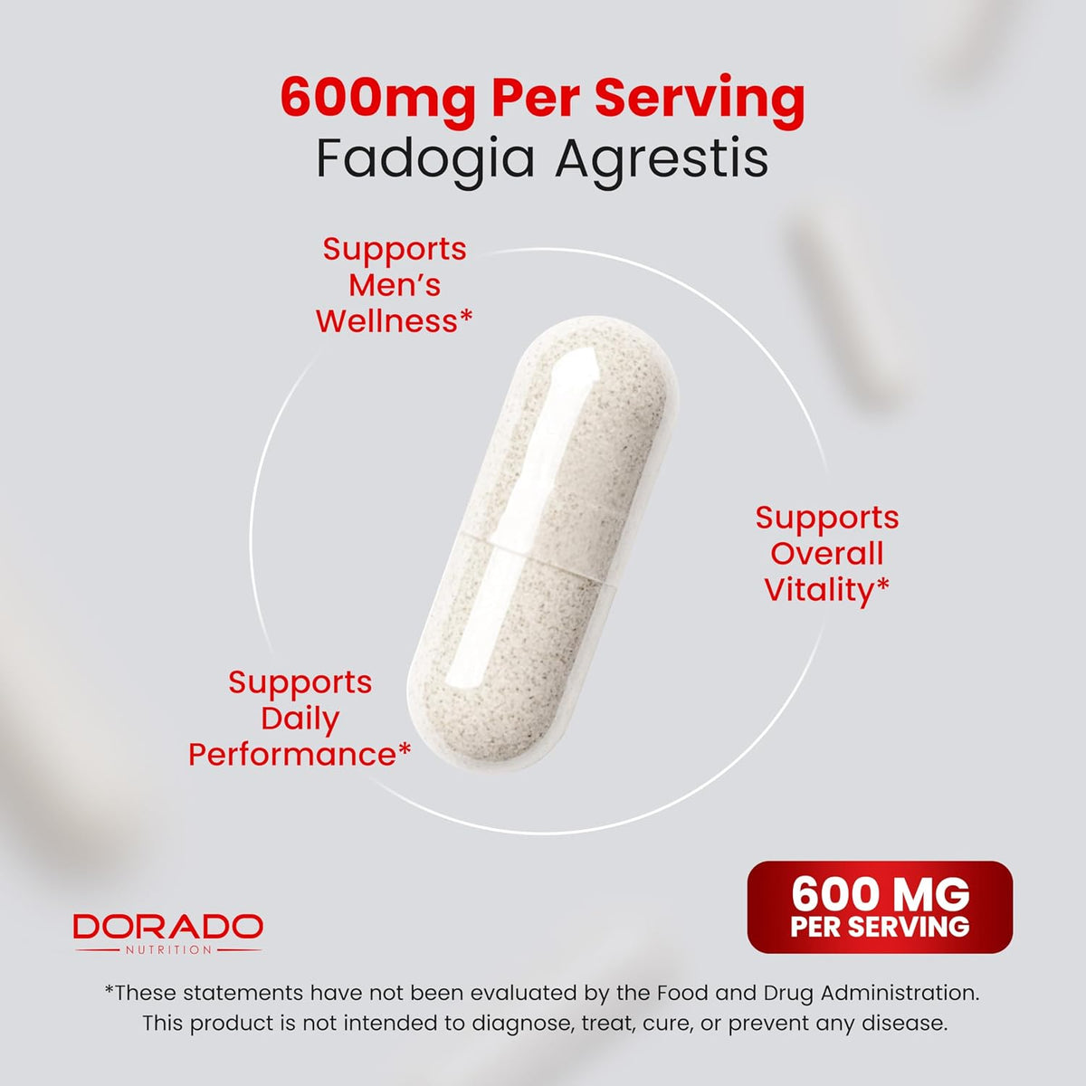 Dorado Nutrition Fadogia Agrestis third-party tested label