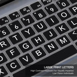 Large Print Keyboard Cover for Dell Latitude 7420 7430 7440 7450 7410 14", Latitude 3440 3450 5450 5440 5420 5430 5431, Latitude 9420 9430 14, Latitude 9510 9520 7520 15" Laptop -Black - Image 3