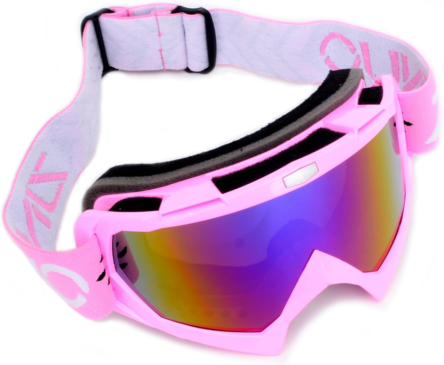 Zjnuo Dirt Bike Goggles Pink Frame front view