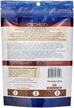 Northfin Cichlid Fish Food 250 gram container back label