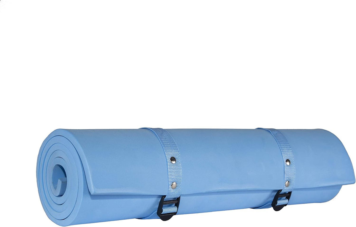 Stansport roll-up foam mat rolled with straps