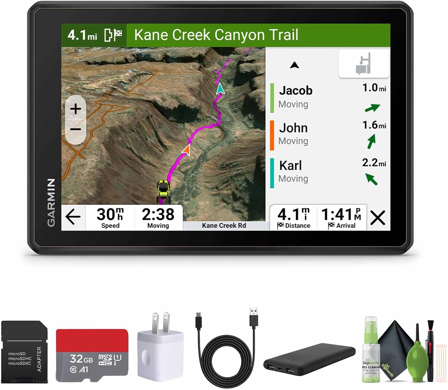 Garmin Tread 2 SxS Edition rugged powersport GPS navigator front view display