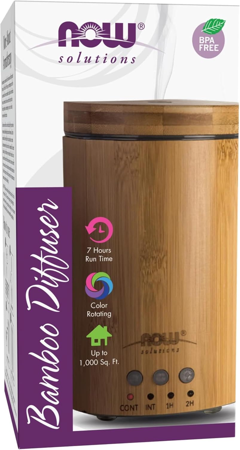NOW Solutions, Real Bamboo Ultrasonic Aromatherapy Oil Diffuser - Image 9