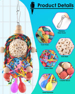 Safe non toxic parrot chew toy set with sand hammer component