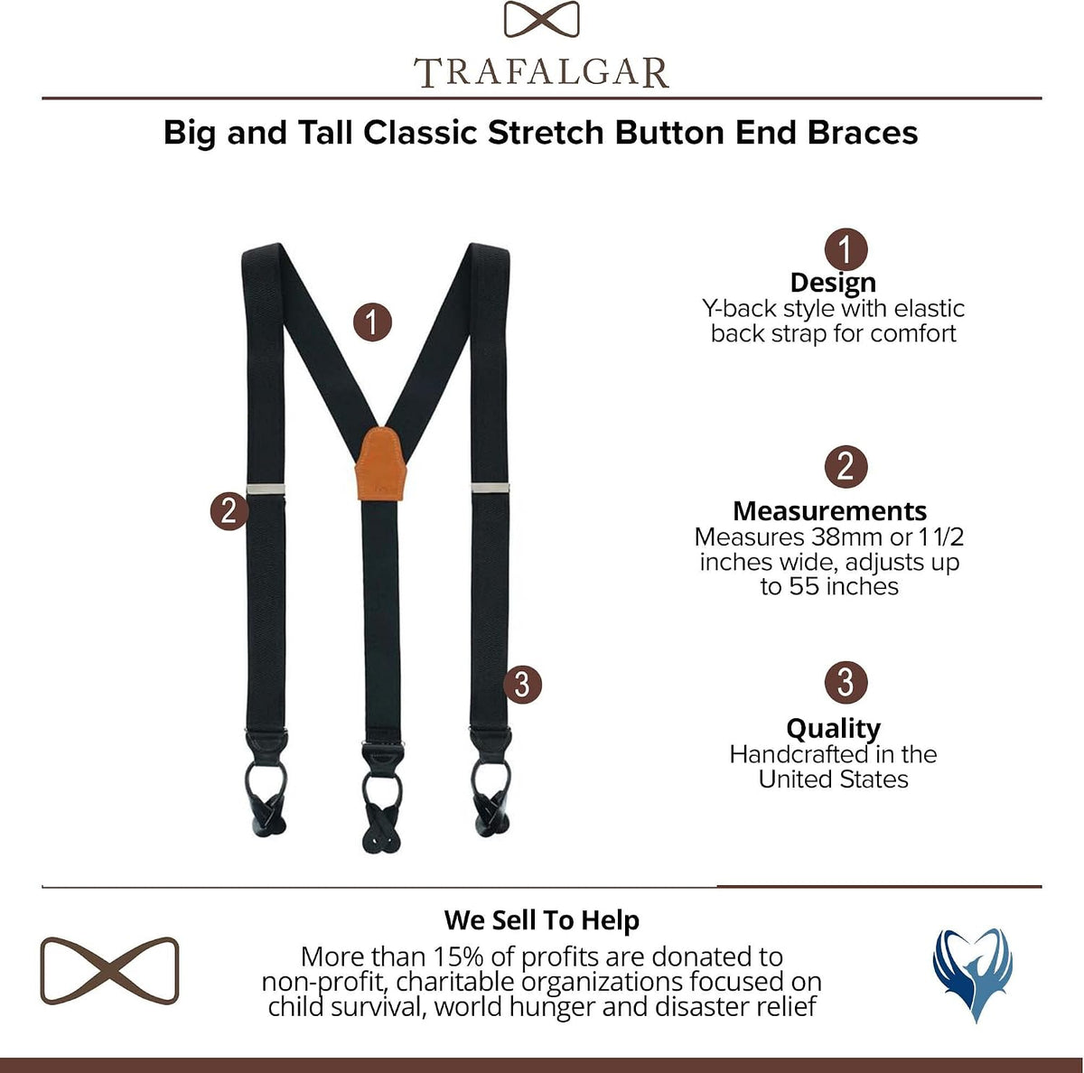 Trafalgar Y-back elastic strap design