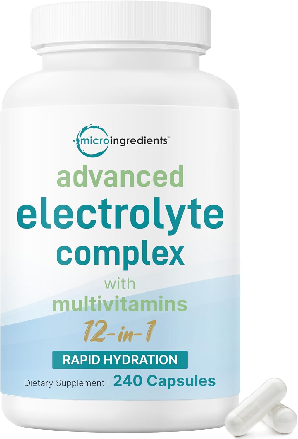 Micro Ingredients Advanced Electrolyte Complex Capsules front view bottle