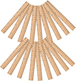 Operitacx 30pcs wooden ruler measuring tool front view