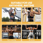 Person using Hetilicjdm resistance bands for assisted pull up exercise