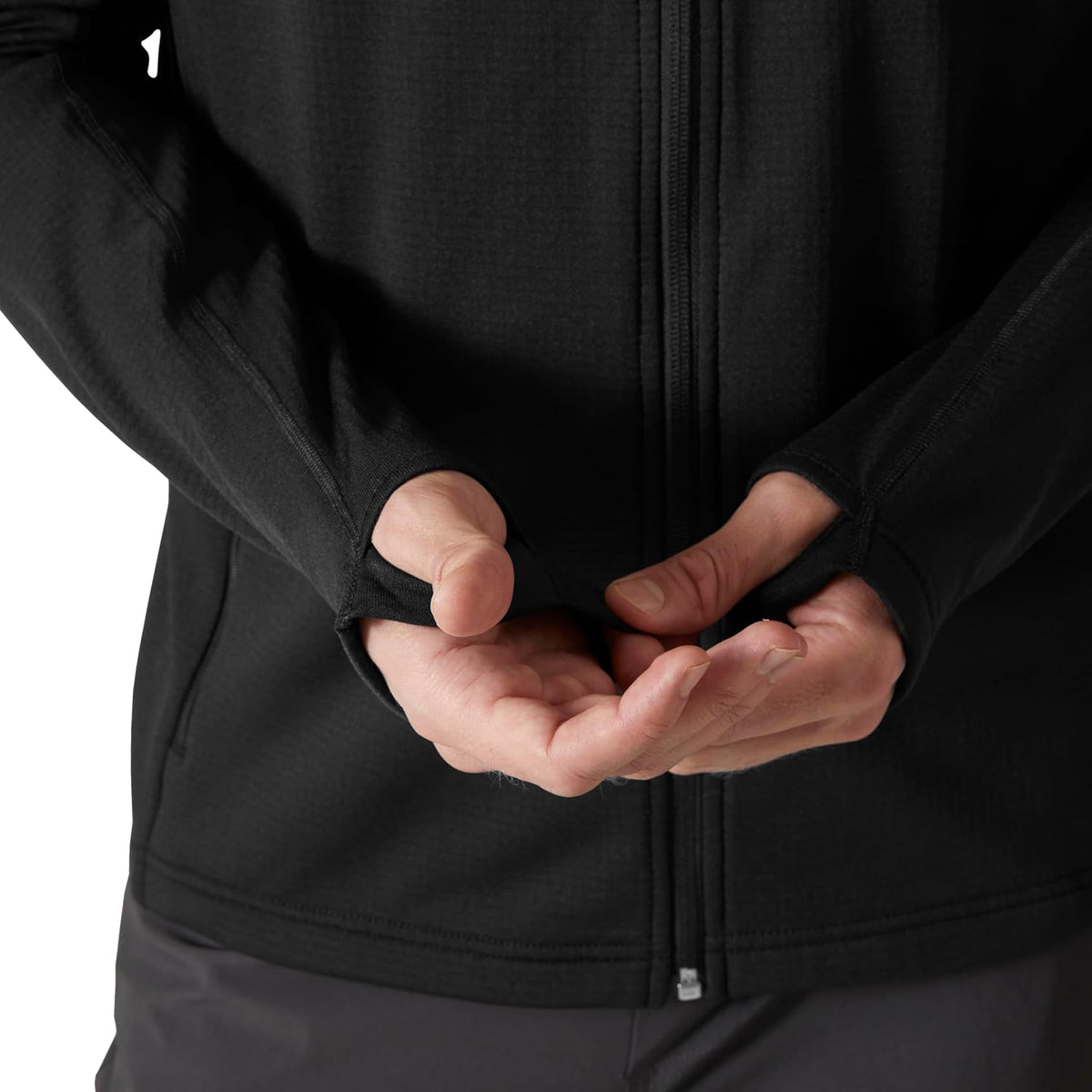 Helly Hansen logo branding detail on jacket