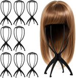 Tecbeauty 9 pieces black wig stand set front view