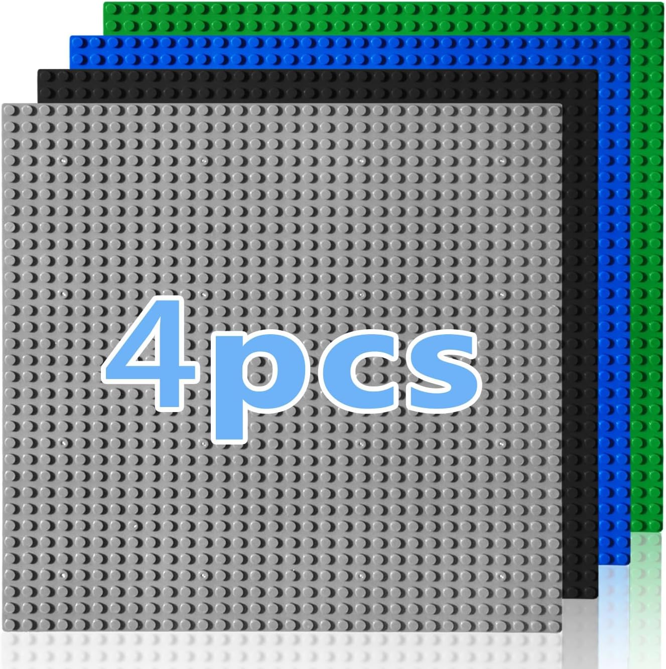 Labititour 4 pack multicolored classic building baseplates front view