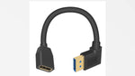 Product packaging display for the Poyiccot authentic imported short DisplayPort 1.4 extension cable.
