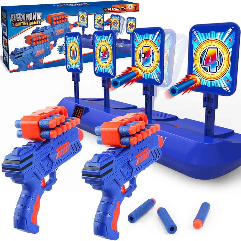 Baodlon digital shooting targets with foam dart blasters front view