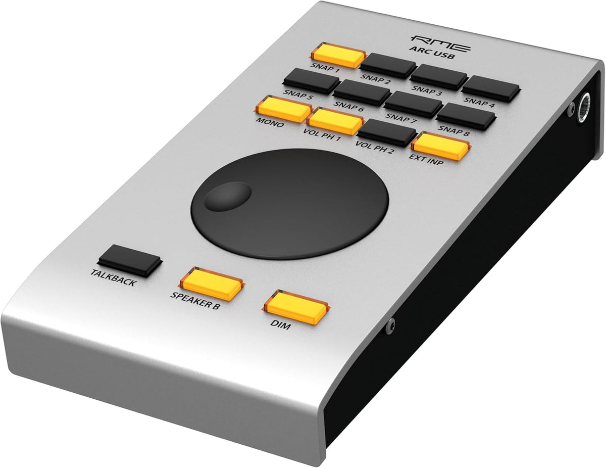 RME ARC-USB hardware remote control top angle perspective