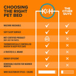 K&H heated bed with soft raised walls in gray