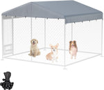 8' x 4' Outdoors Replaceable Dog Kennel Cover 420D Heavy Duty Waterproof Dog Kennel Canopy Covers - Black (Includes cover only) - Image 10