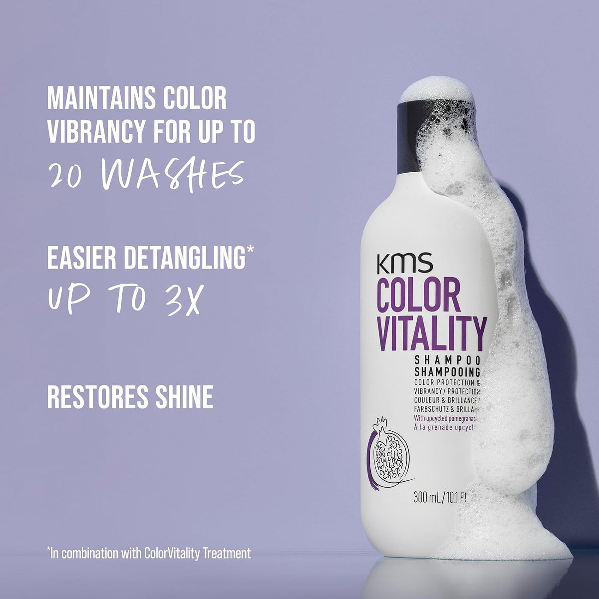 KMS ColorVitality Shampoo cap and pump close up