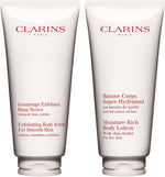 Clarins luxury personal care product set presentation