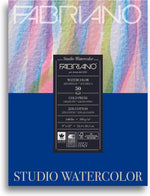 Hot press watercolor pad texture close up