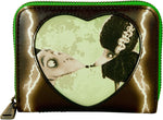 Loungefly Disney Frankenweenie wallet back view with glowing swirling pattern