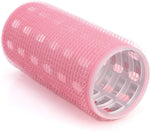 Pink self grip velcro hair roller for bangs closeup