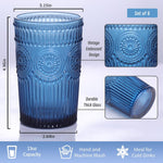 Darlion embossed glassware cup side profile view