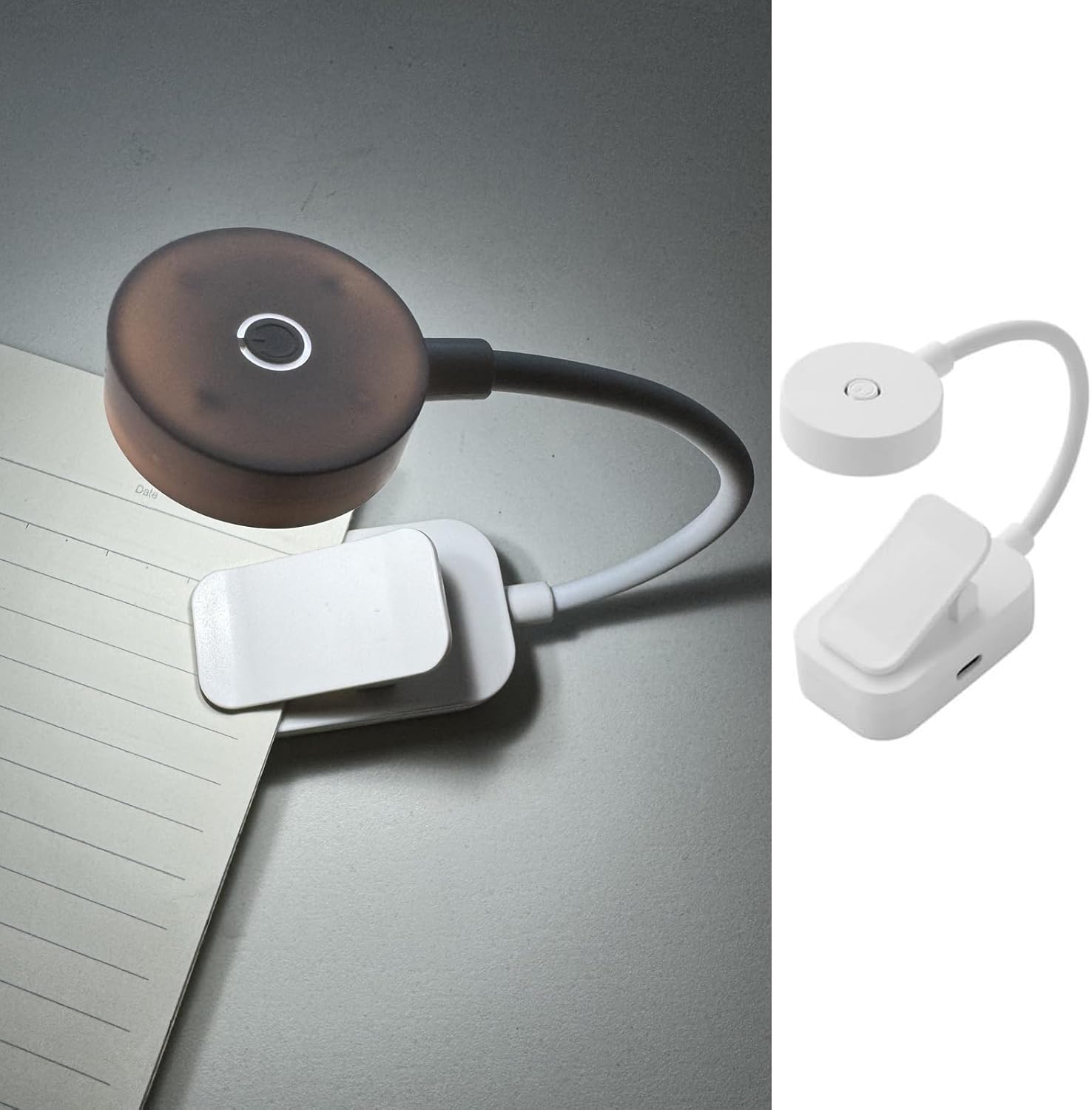 Taltaw rechargeable LED book light front view.