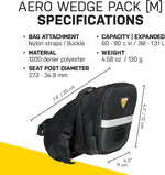 Topeak bike seat bag showing durable 1200D polyester fabric texture