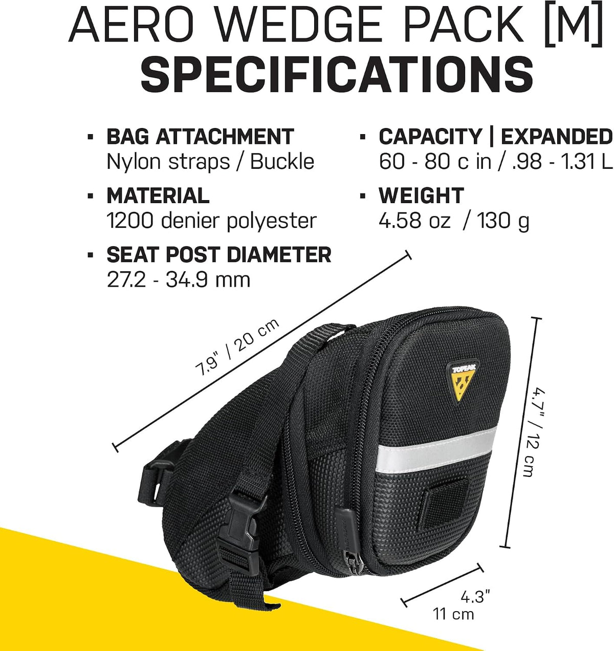 Topeak bike seat bag showing durable 1200D polyester fabric texture