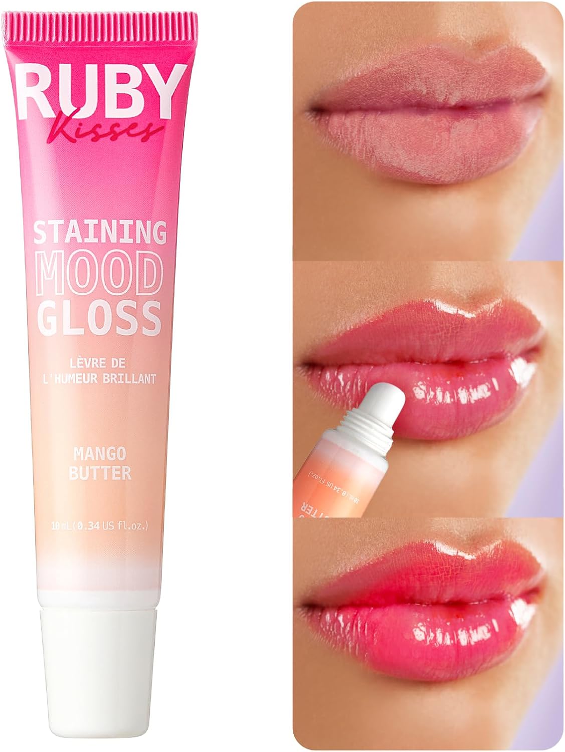 Ruby Kisses hydrating lip gloss 10 Milliliters bottle