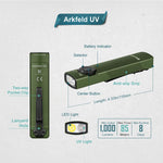 OLIGHT Arkfeld UV Rechargeable EDC Flashlight, 1000 Lumens White LED and 365nm Blacklight Combo for Outdoors, Emergency, Working, Pet Urine Detection (OD Green CW) - Image 9