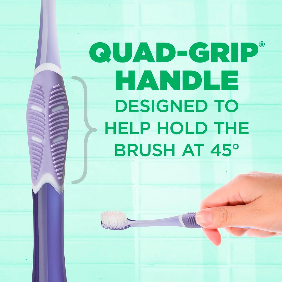 GUM toothbrush ultra fine tapered bristles detail