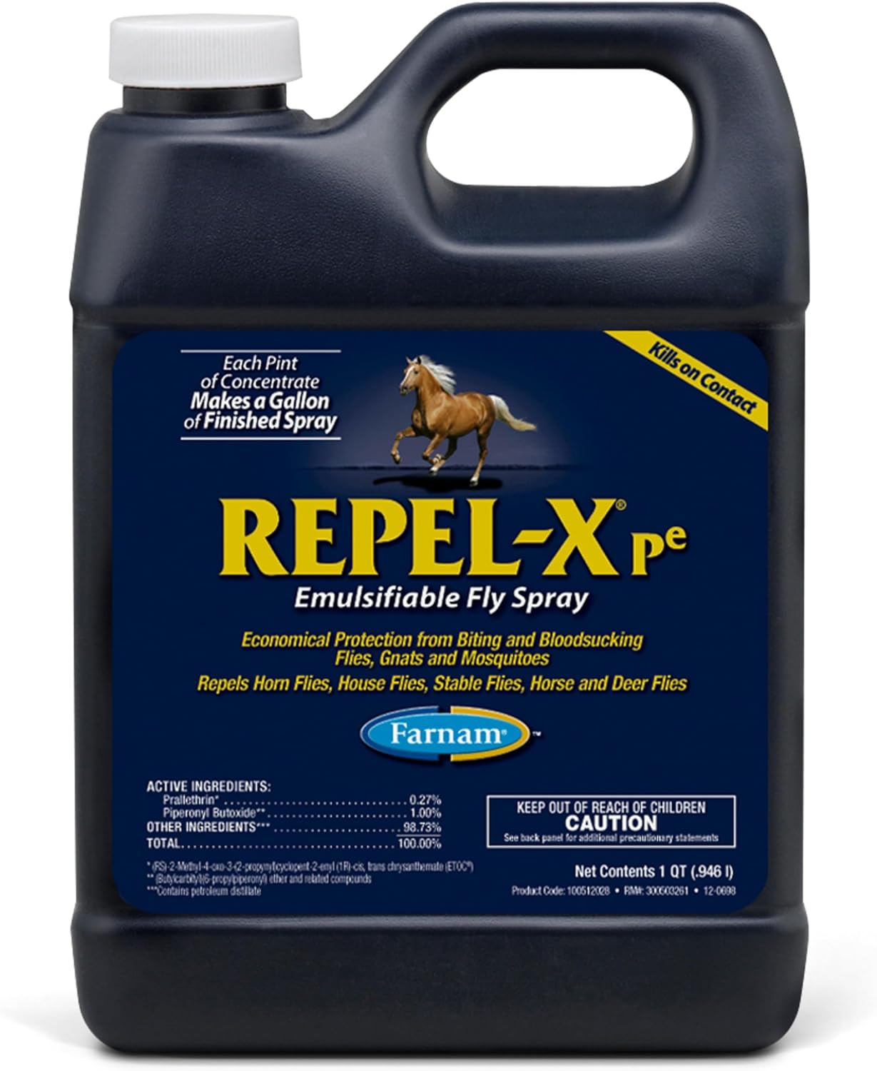 Farnam Repel-X Pe Fly Spray Concentrate front view product packaging