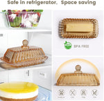 Mamalucky heat resistant glass butter container side angle view