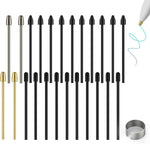 12Pcs Metal Pen Tips for Remarkable 2 Pen, Gold/Silver/Black | Durable Metal,Rounded Plastic Tip, Replacement Nibs Refill Accessories for Remarkable 1/2 Stylus /Marker Plus/Scribe Pen - Image 9