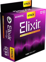 Elixir Strings, Acoustic Guitar Strings, Phosphor Bronze with NANOWEB Technology, Longest-Lasting Rich and Full Tone For Life with Comfortable Feel, 6 String Set, Light/Medium 12-56 - Image 15
