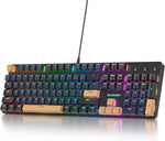 Surmen full size creamy keyboard front view gaming setup