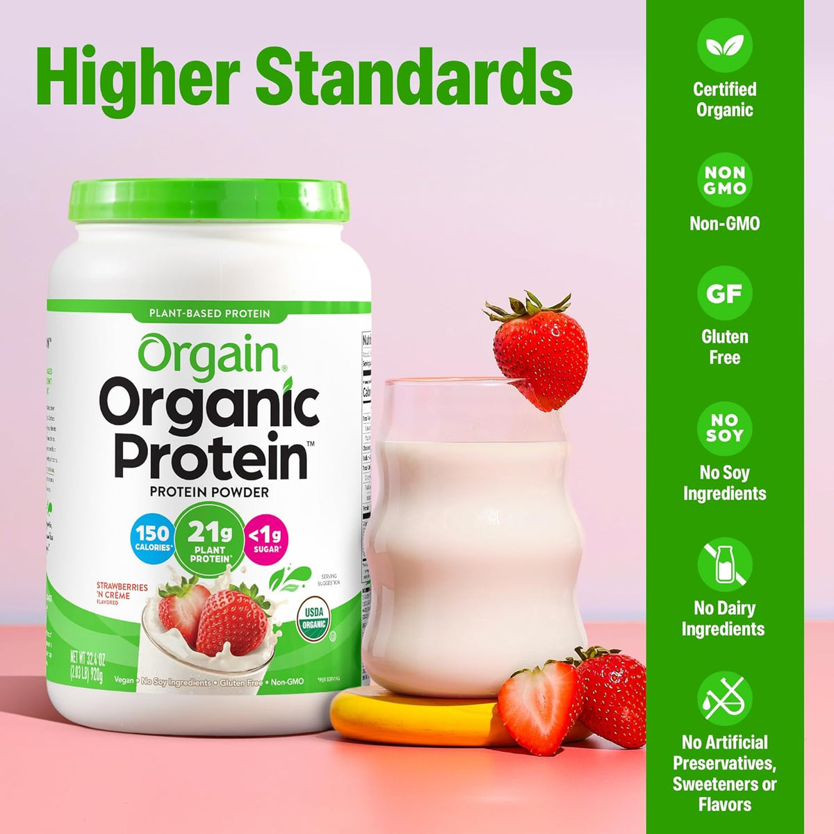 Organic ingredients list for Orgain plant based protein