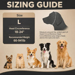 Adjustable hooded hearing protection wrap for large dogs
