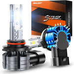 SEALIGHT H10 LED fog light bulbs pair showing the front view premium chip placement