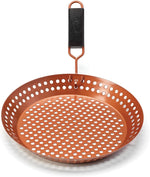Outset 12 inch grill pan side profile showing depth