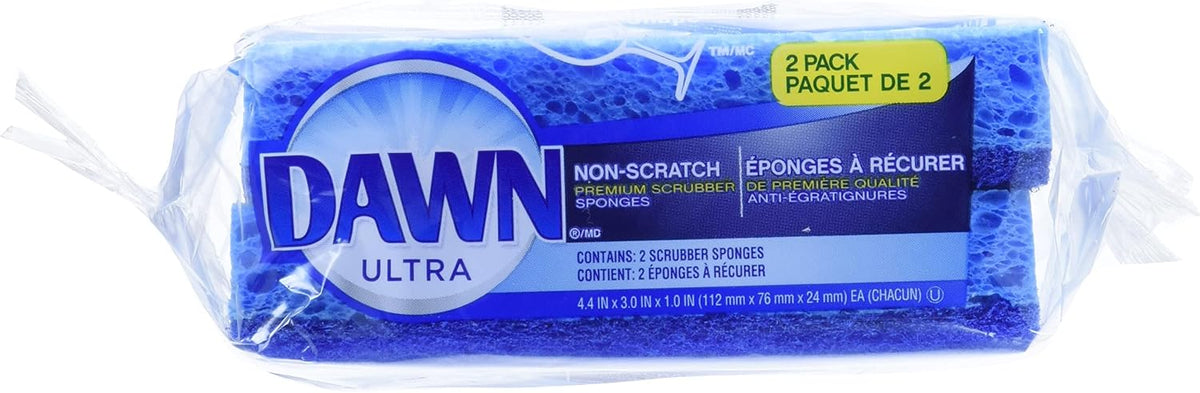 Dawn dual sided cellulose and scrubber kitchen sponges 2 count