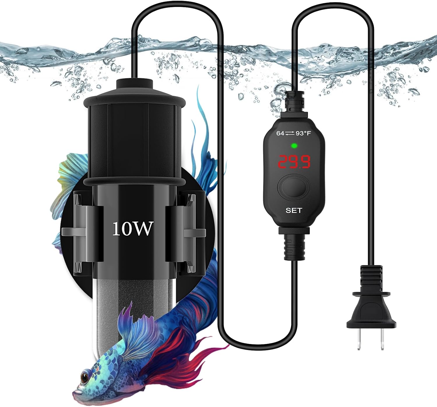 JAHEA small aquarium heater front view