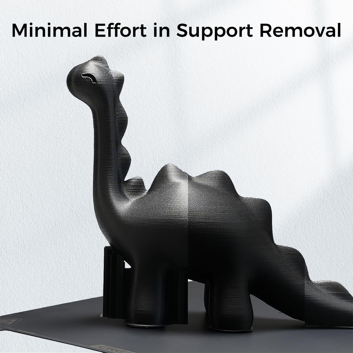 Creality 1kg black carbon fiber filament side profile view