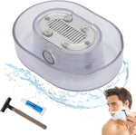 Xingoaup manual push-type razor rinser clear version front view