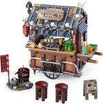 Oundarm Japan Street View Takoyaki Trolley front view building set